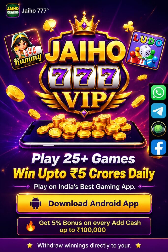 JAIHO 777 VIP APK DOWNLOAD GET=500 BONUS | JAIHO777-VIP.COM